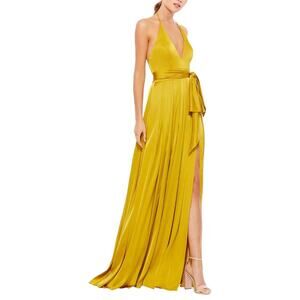 Mac Duggal Yellow Maxi Dress